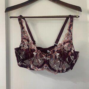 SOMA Sensuous Lace Unlined Underwire Bra Size 40 C Excellent Pre-Owned Condition